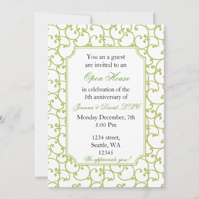 Elegant Corporate party Invitation (Front)