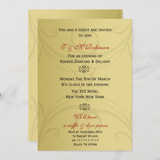 Elegant Corporate party Invitation (Front/Back)