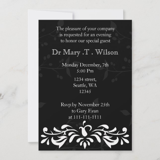 Elegant Corporate party Invitation (Front)