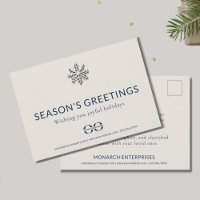 Elegant Corporate Season's Greetings Postcard