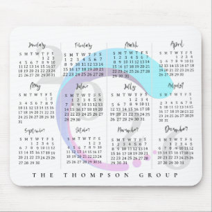 Elegant Corporate Year 2025 Calendar Company Logo Mouse Mat