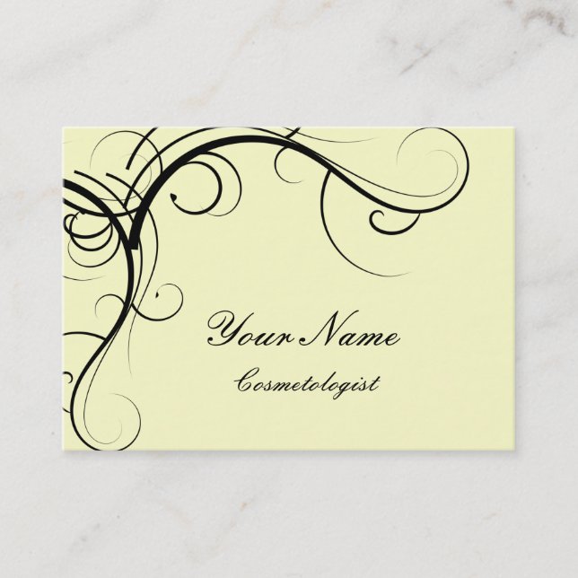 Elegant Cosmetology Business Cards (Front)