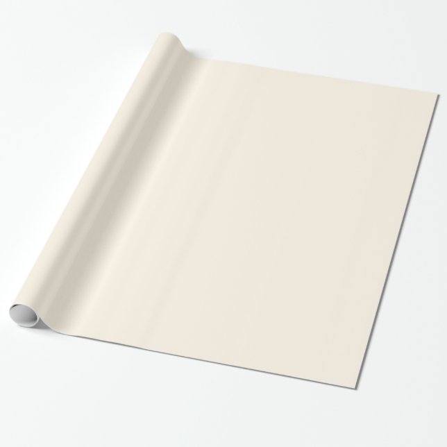 Elegant Cosmic Latte Cream Solid Colour Background Wrapping Paper (Unrolled)