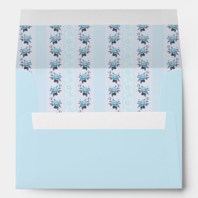 Elegant Cottagecore Envelope (blue) (Back (Bottom))