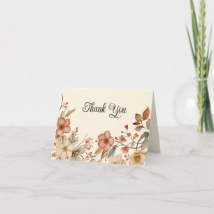 Elegant Cottagecore Wildflower Watercolor Card