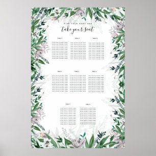 Elegant country floral border poster