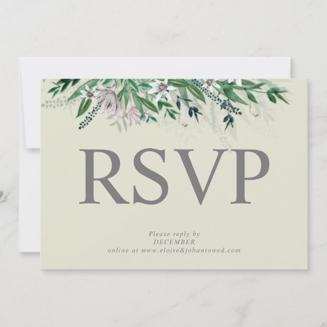 Elegant country floral border rsv[ invitation (Front)