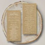 Elegant Country Kraft Wedding Program Template<br><div class="desc">Celebrate in style with these trendy wedding programs. This design is easy to personalise with your special event wording and your guests will be thrilled when they receive these fabulous programs.</div>