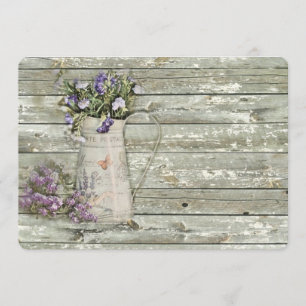 elegant country lavender floral birthday party invitation