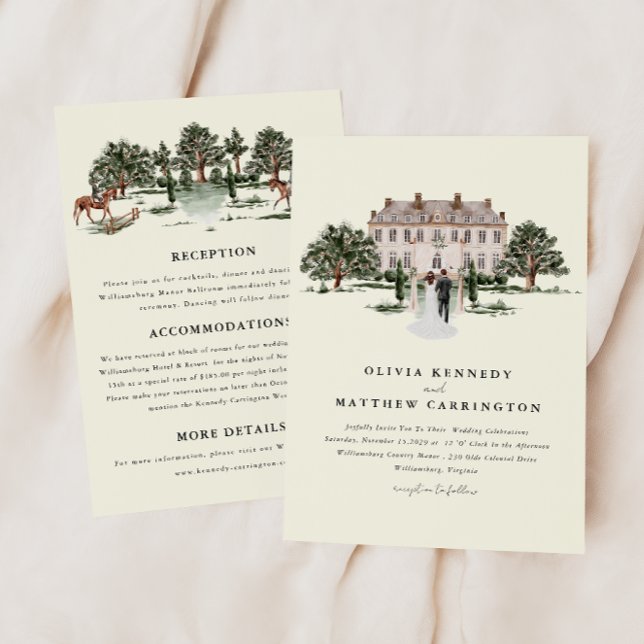 Elegant Country Manor Ranch All in One  Invitation (Creator Uploaded)
