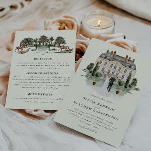 Elegant Country Manor Ranch All in One Invitation
