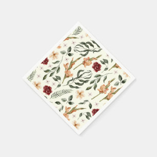 Elegant Country Manor Ranch Floral Wedding Napkin