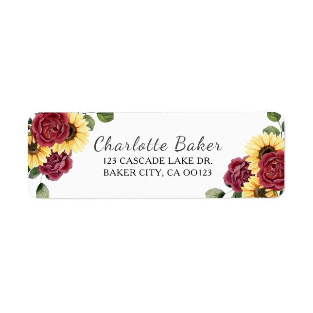 Elegant Country Sunflower Rose Wedding (Front)