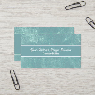 Elegant Country Vintage Pastel Teal Green Texture Business Card