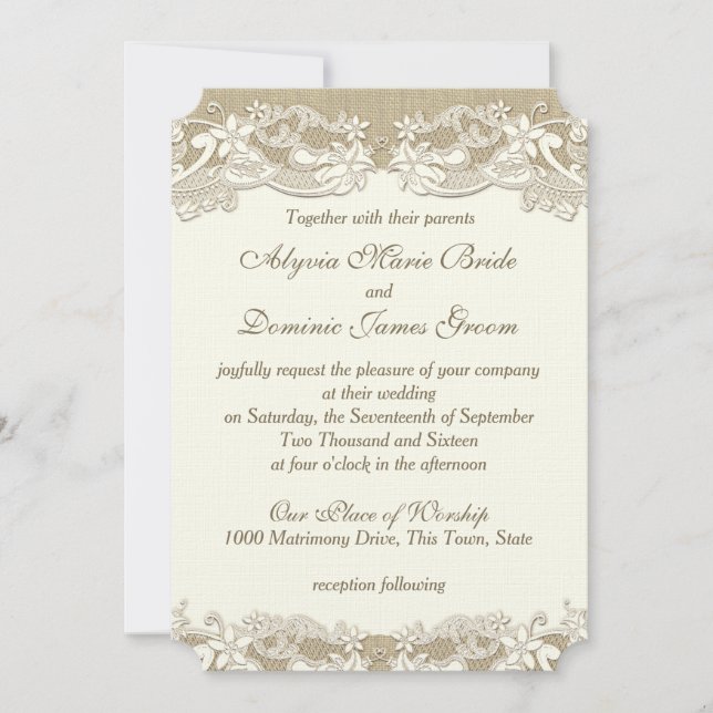 Elegant Country Wedding Invitation (Front)