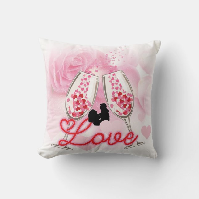 Elegant Couple Happy Valentine's Day  Cushion (Front)