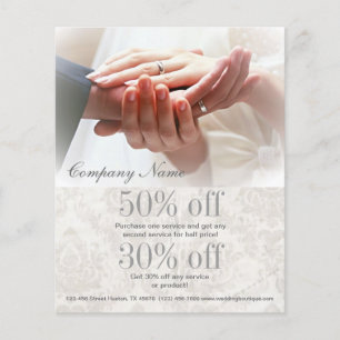 elegant couple holding hands wedding photographer flyer