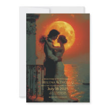 Elegant couple moonlit 