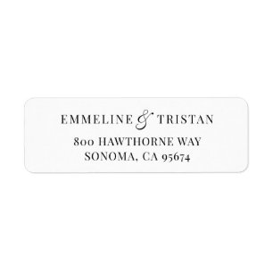 Elegant Couple Name Return Address