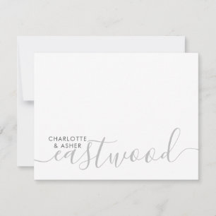 Elegant Couple Name Script Monogram Card