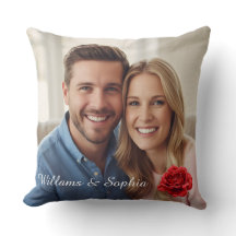 Elegant Couple Photo Custom Names Rose Gifts