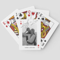 Elegant Couple Photo Playing Cards