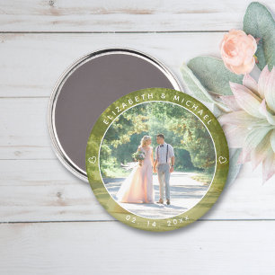 Elegant Couple Photo Spring Summer Wedding Favour Magnet