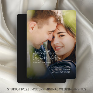 Elegant Couple Photo Wedding Invitation