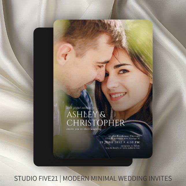 Elegant Couple Photo Wedding Invitation (Creator Uploaded)