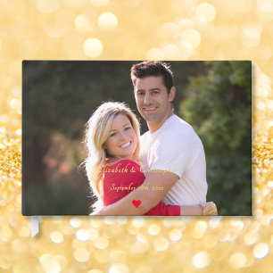 Elegant Couple Photo Weddings Anniversary Keepsake Guest Book