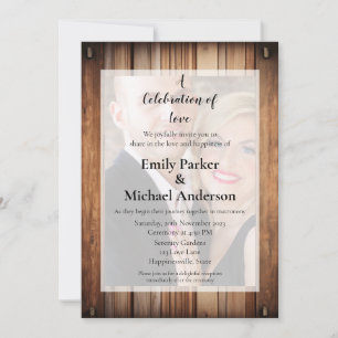 Elegant couple picture wedding card