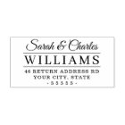 Elegant couples family name and return address