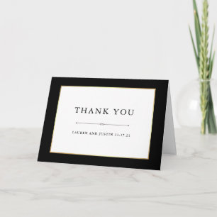 Elegant Couture   Black and White Thank You Card