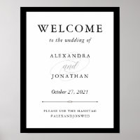 Elegant Couture | Black and White Wedding Welcome