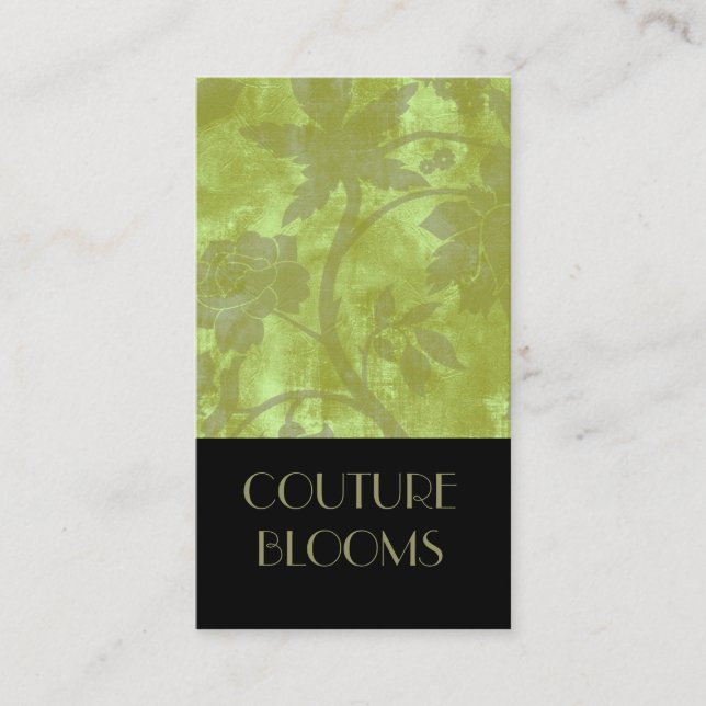 Elegant Couture Florist Business Card (Front)