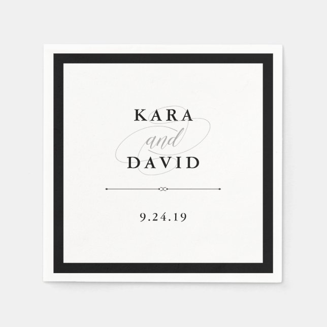 Elegant Couture Wedding Napkin (Front)