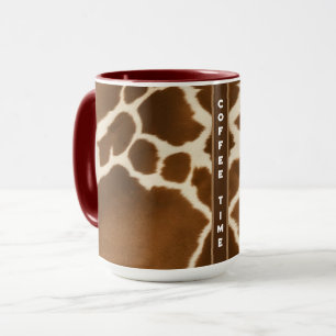 Elegant Cow Faux Leather Modern Collection Mug