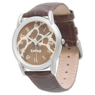 Elegant Cow Faux Leather Modern Collection Watch