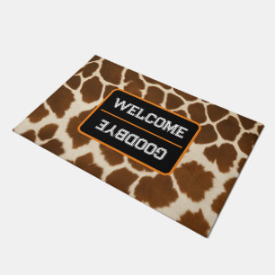 Elegant Cow Faux Leather Popular Collection Doormat