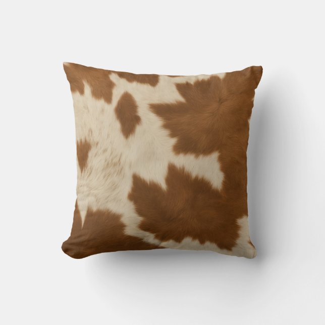 Elegant Cow Faux Leather Trendy Collection Cushion (Front)