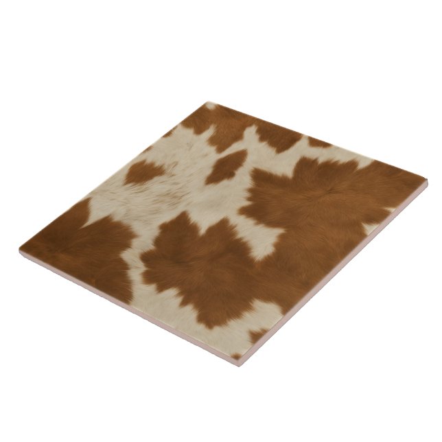 Elegant Cow Faux Leather Trendy Collection Tile (Side)