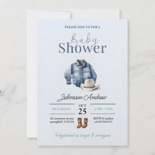 Elegant Cowboy Baby Shower Invitation