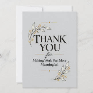 Elegant Coworker Thank You Card