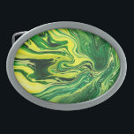 Elegant Crazy Agate 5 - Green Yellow Belt Buckle<br><div class="desc">Design by LEMAT WORKS
https://pinterest.com/lematworks/
https://zazzle.com/lematworks*/collections</div>