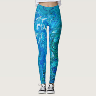Elegant Crazy Lace Agate 2 - Blue Aqua Leggings