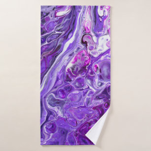 Elegant Crazy Lace Agate 7 - Ultra Violet Purple Bath Towel