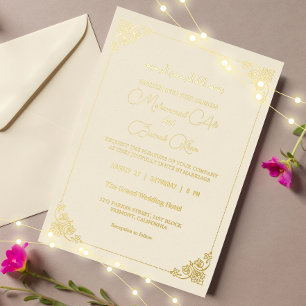 Elegant Cream and Gold Islamic Muslim Wedding
