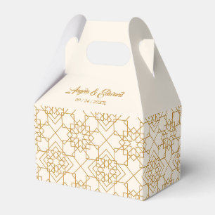 Elegant Cream And Gold Wedding Favour Box