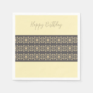 Elegant Cream And Taupe Napkin