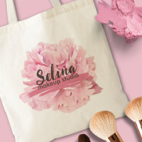 Elegant Cream Blush Pink Floral  Makeup Studio 